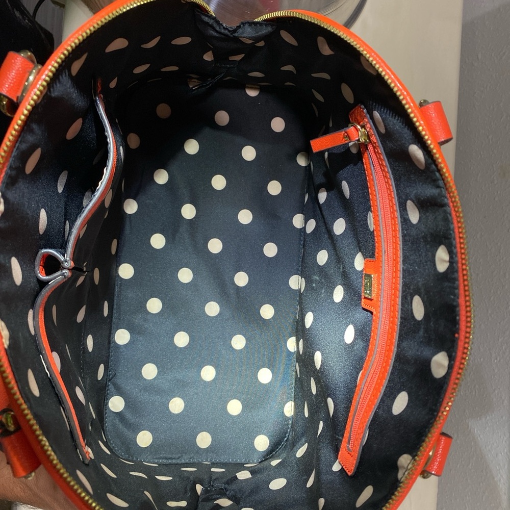Anne Klein Vibrant and elegant Sunset Orange Pebbled Satchel ⭐️ - Picture 6 of 9